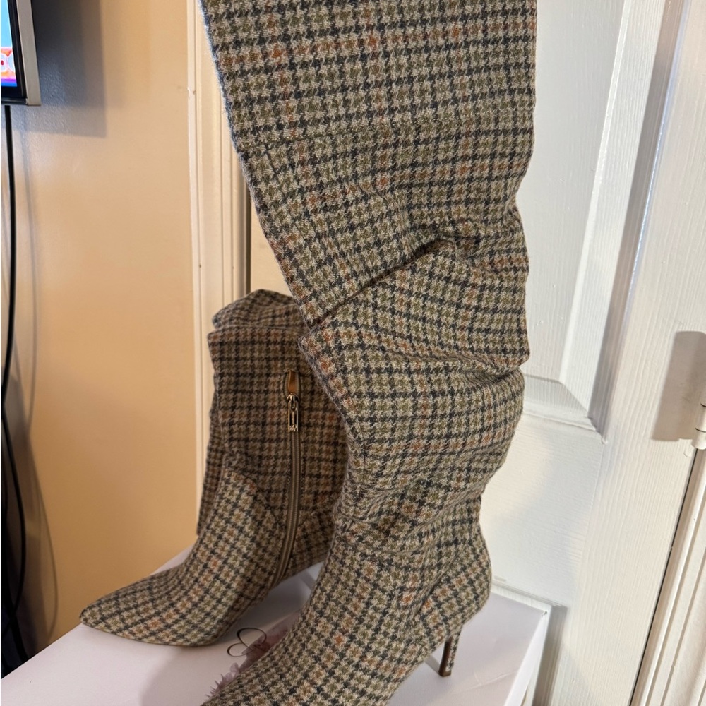 Jessica Simpson Houndstooth Heeled Boots - Picture 2 of 5